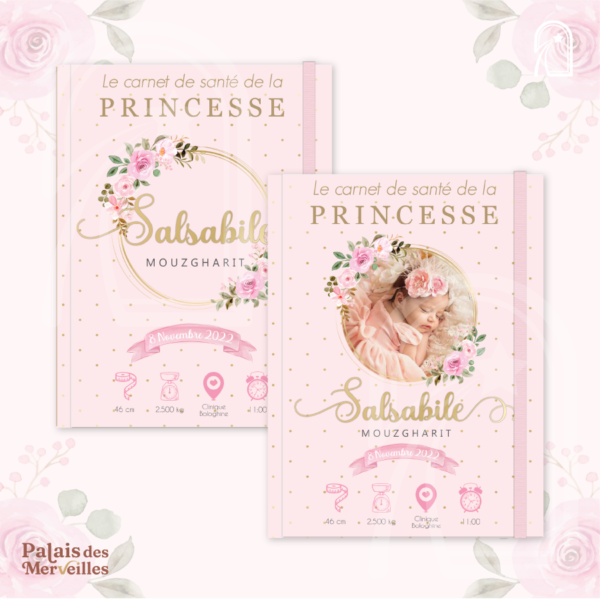 Couverture du carnet de santé Fille - Jardin des Roses