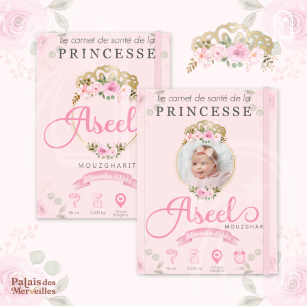 Couverture du carnet de santé Fille - Reine des Roses