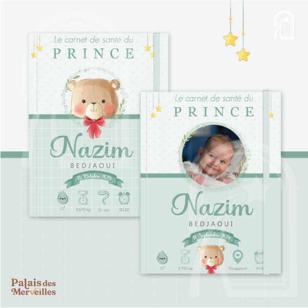 Couverture du carnet de santé Garçon - Le petit Ourson