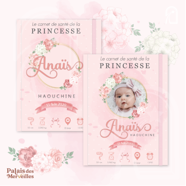 Couverture du carnet de santé Fille - Jardin d'Hortensia