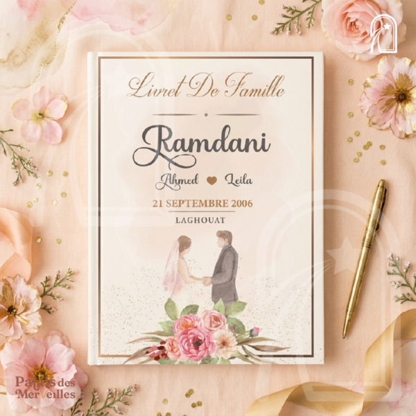 Couverture livret de famille - Just Married