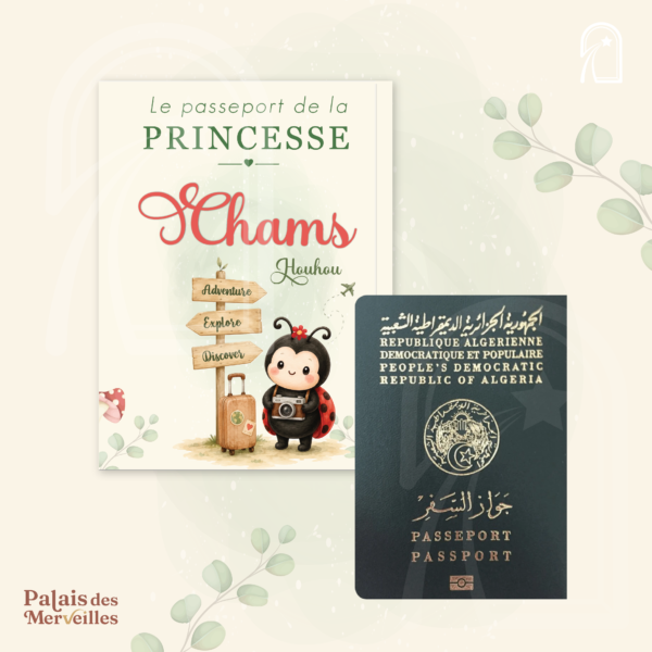 Couvre passeport Fille – Coccinelle Chanceuse