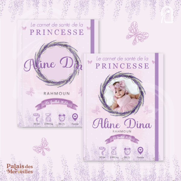 Couverture du carnet de santé Fille - Lavender Garden