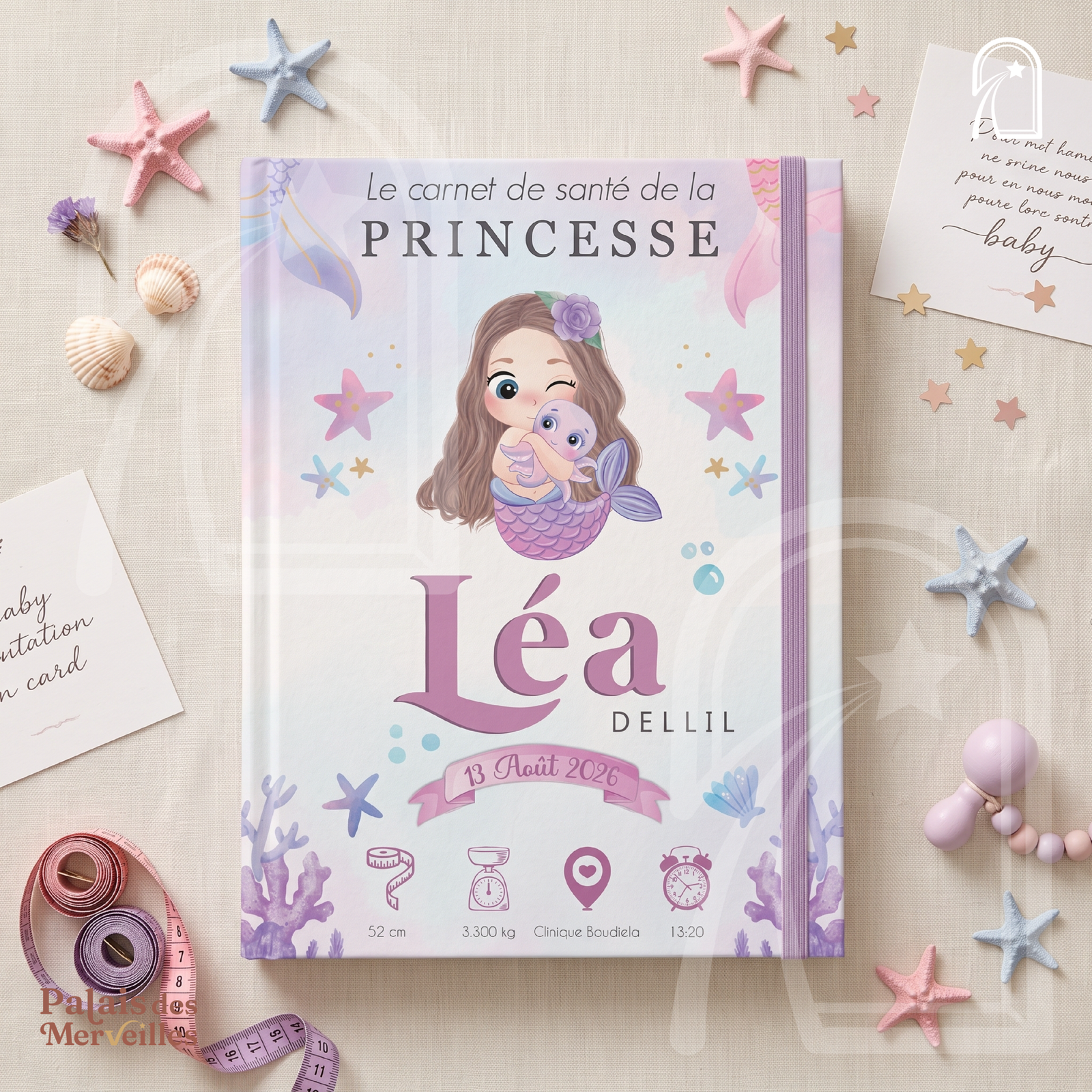 Couverture du carnet de santé Fille - Mermaid Dream