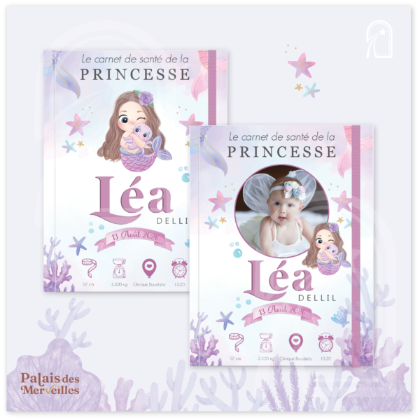 Couverture du carnet de santé Fille - Mermaid Dream