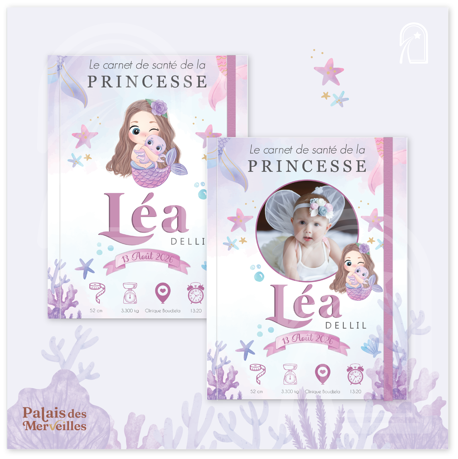 Couverture du carnet de santé Fille - Mermaid Dream