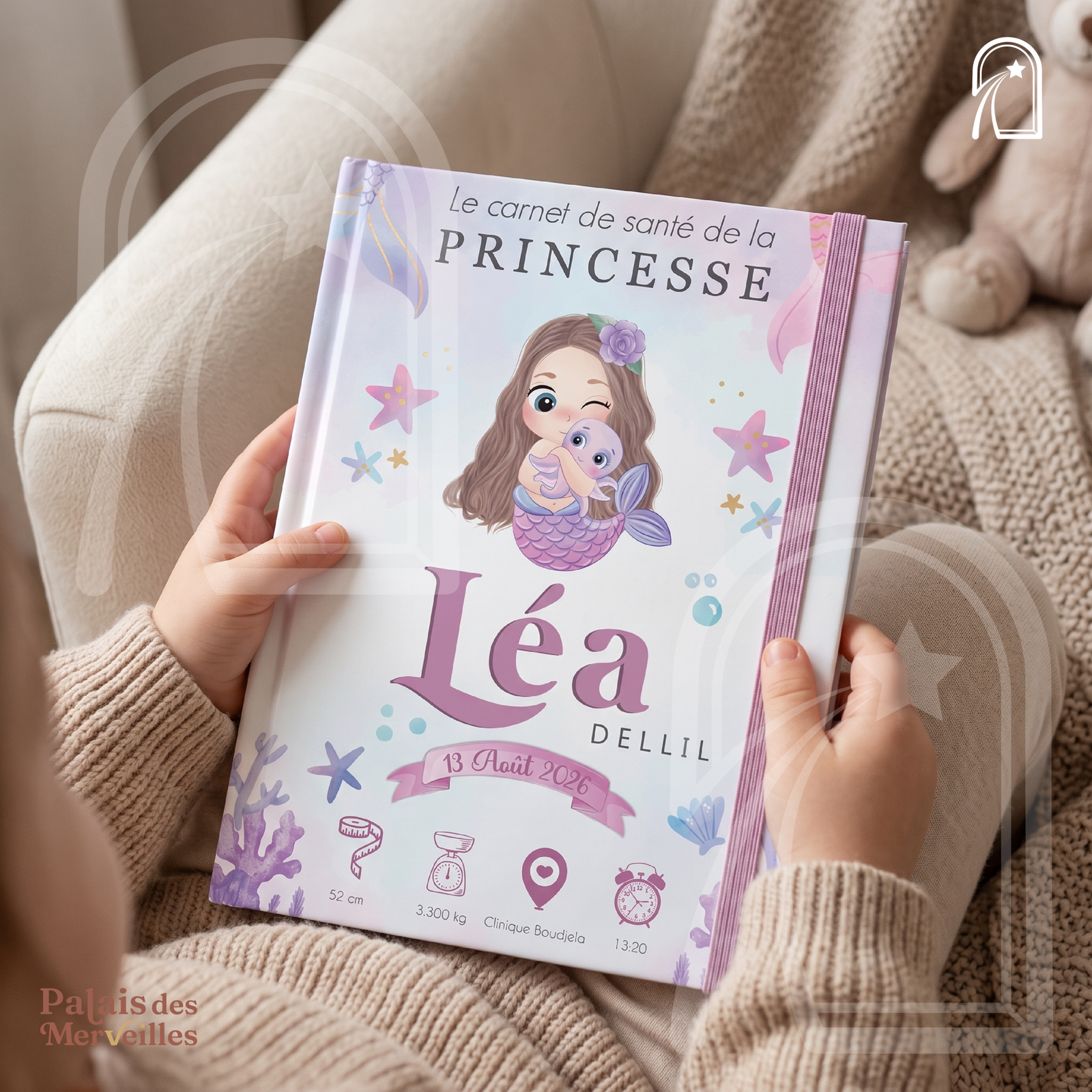 Couverture du carnet de santé Fille - Mermaid Dream