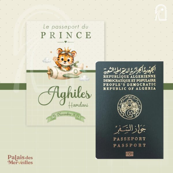 Couvre passeport Garçon – Le PRINCE TIGRE
